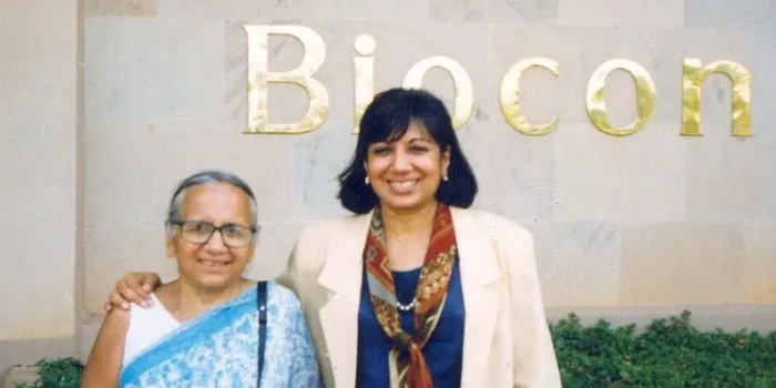 Kiran Mazumdar Shaw and mother Yamini