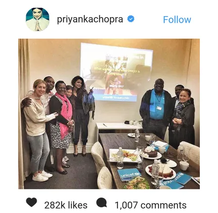 UNICEF'S Goodwill Ambassador Priyanka  Chopra 2