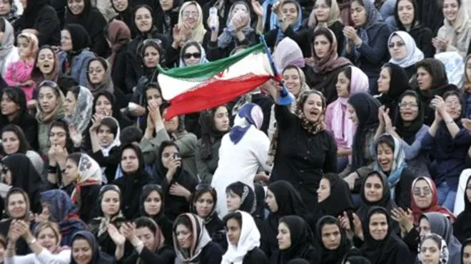 Iranian Women Attend FIFA Public Screening