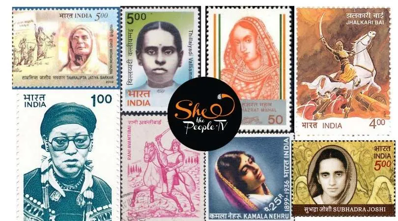 Indian freedom fighters stamps, quotes by women freedom fighters