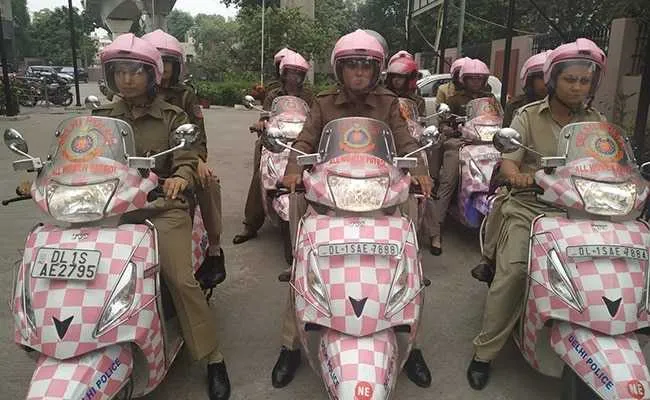 Pink Scooters Women Patrolling Team