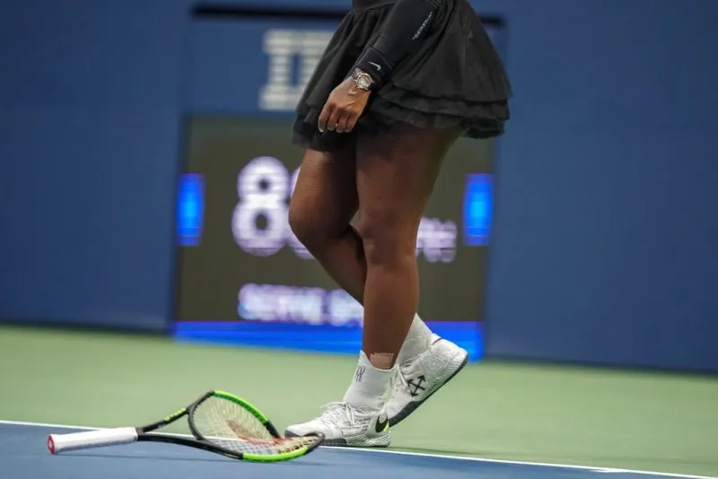 Serena William's smashed racket
