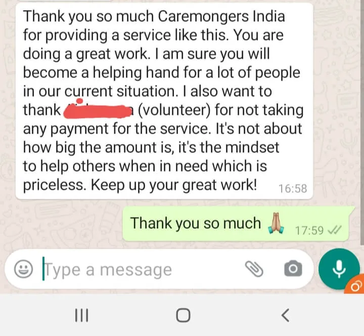 Caremongering India 