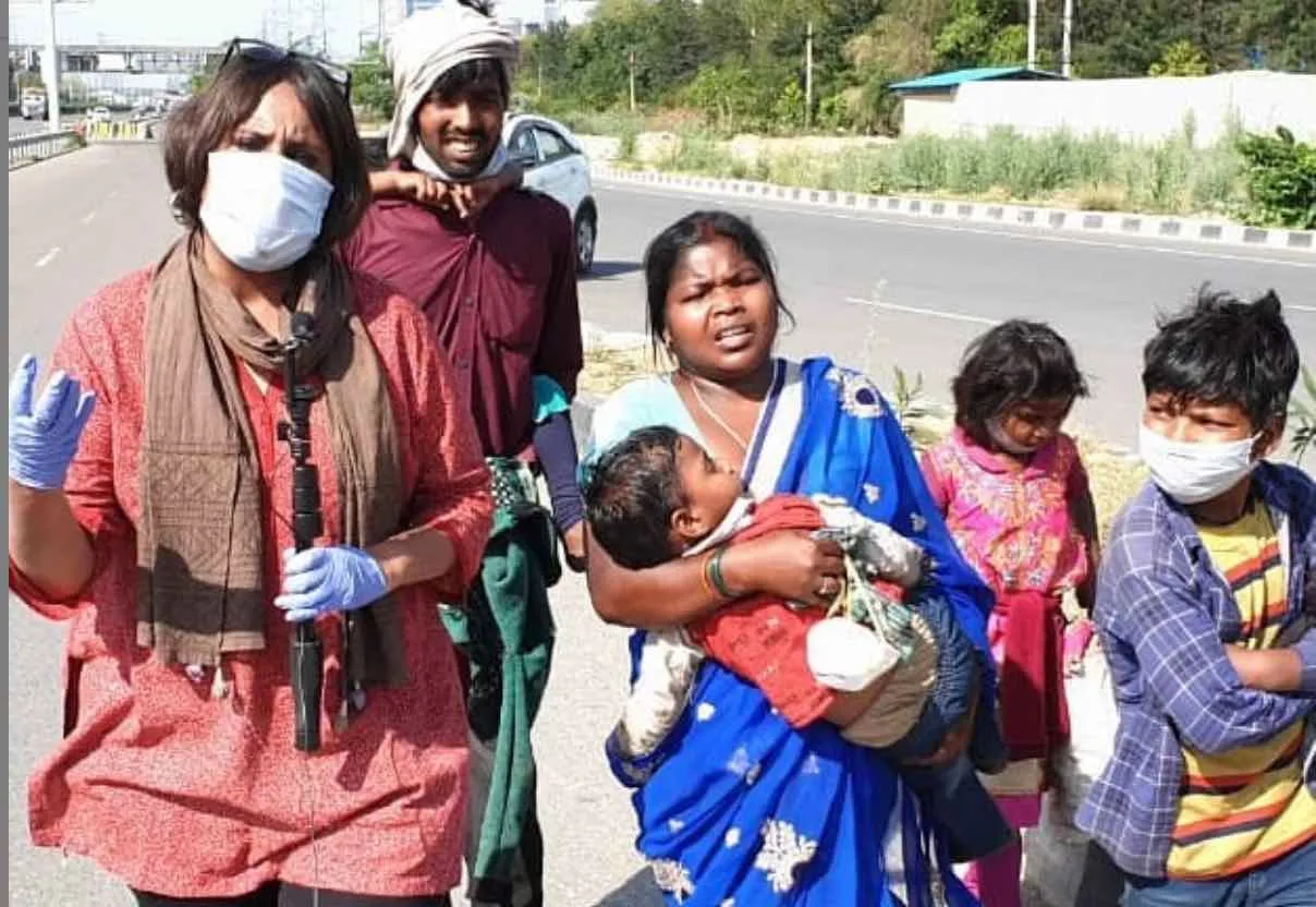 Barkha Dutt Reporting on Migrant Crisis
