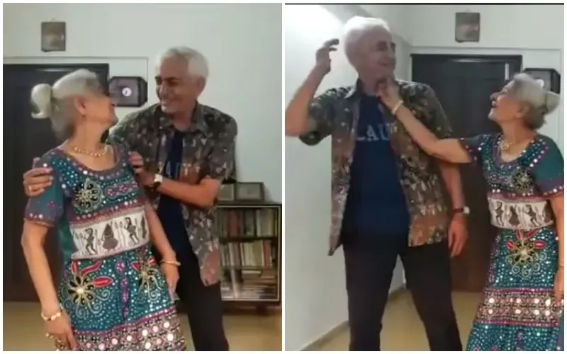 old couple dances