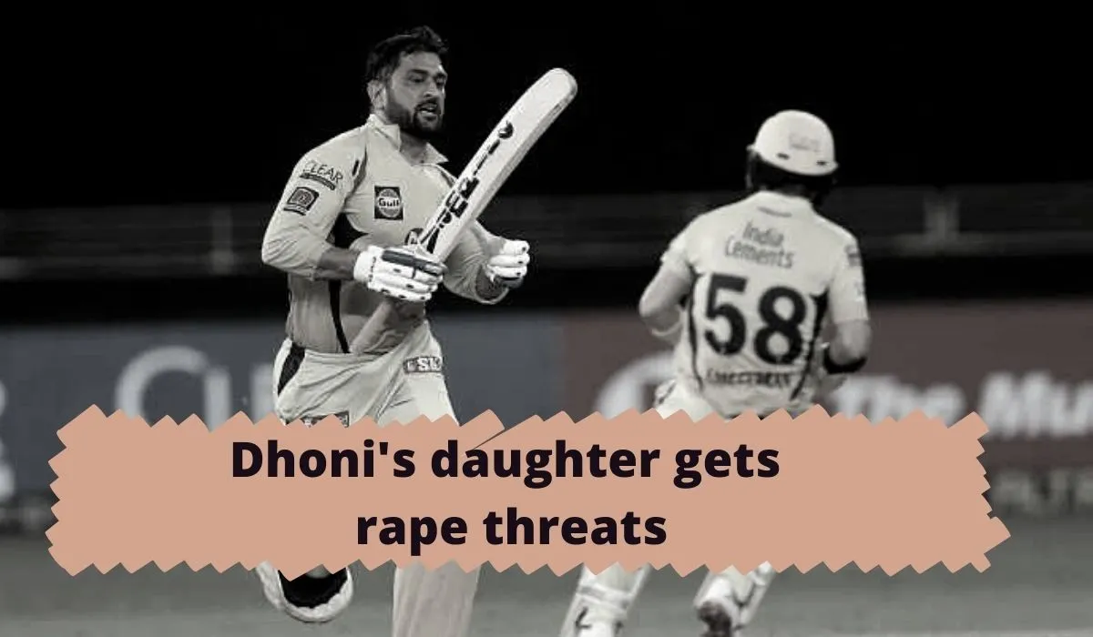 dhoni's daughter gets rape threats