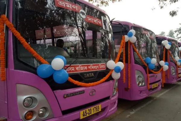 Assam pink bus service