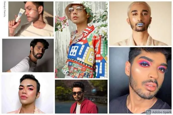 Indian Male Influencers Wearing Makeup