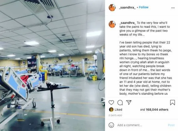COVID-19 doctor viral Instagram post