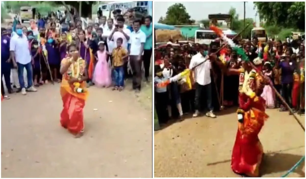 tamil nadu martial arts bride, Bride performs martial arts, Best Viral Videos 2021