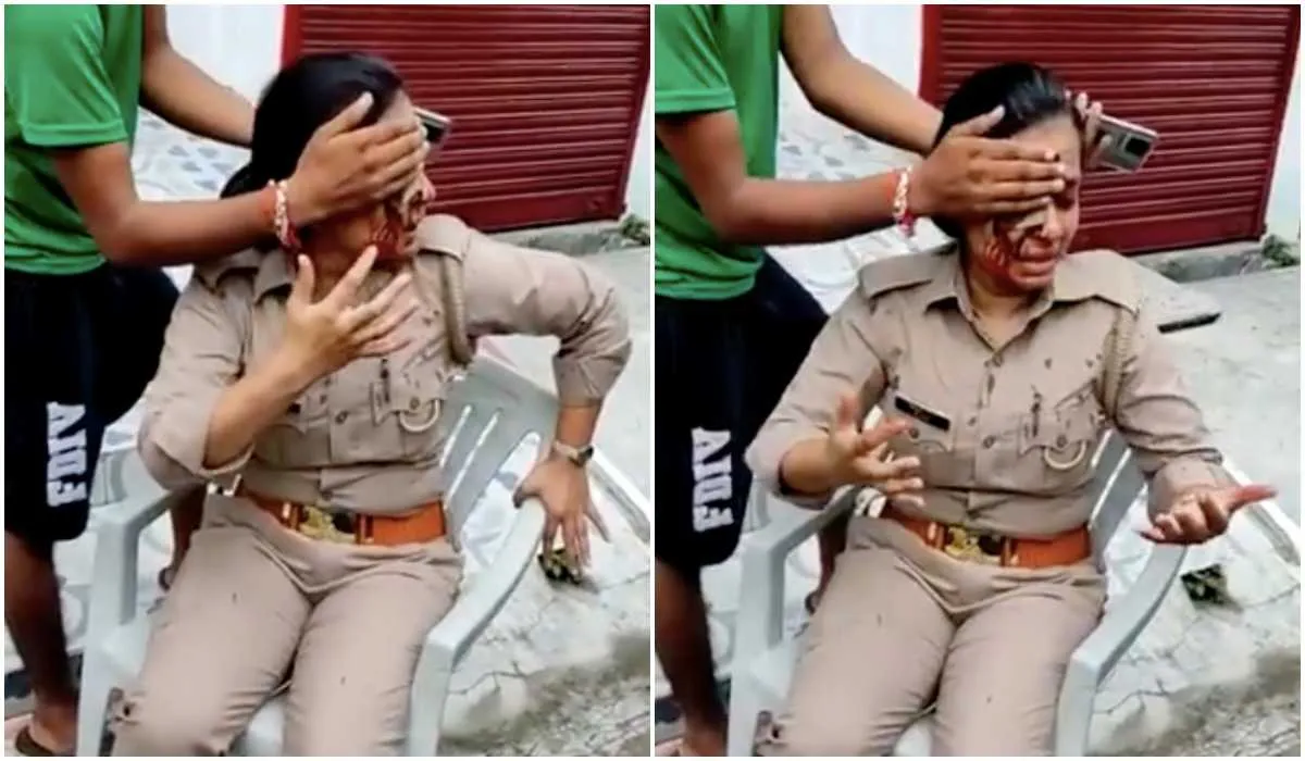 woman constable attacked video, Lucknow constable attacked, Lucknow constable assault case