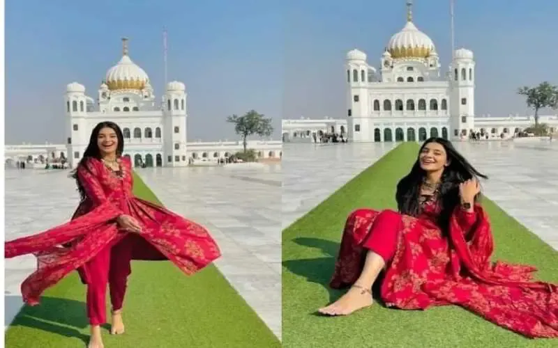 Kartarpur Gurudwara photoshoot, pakistani model kartarpur sahib