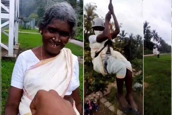 Kerala Woman Ziplining
