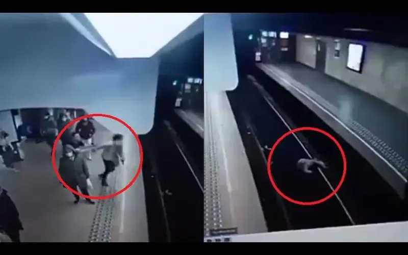 Brussels woman pushed in front of train survives