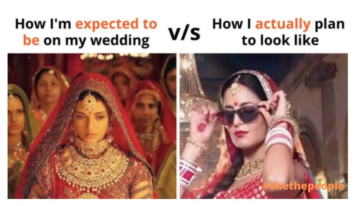Bride Arrives On A Tractor, Wedding Stereotypes, ideal indian bride