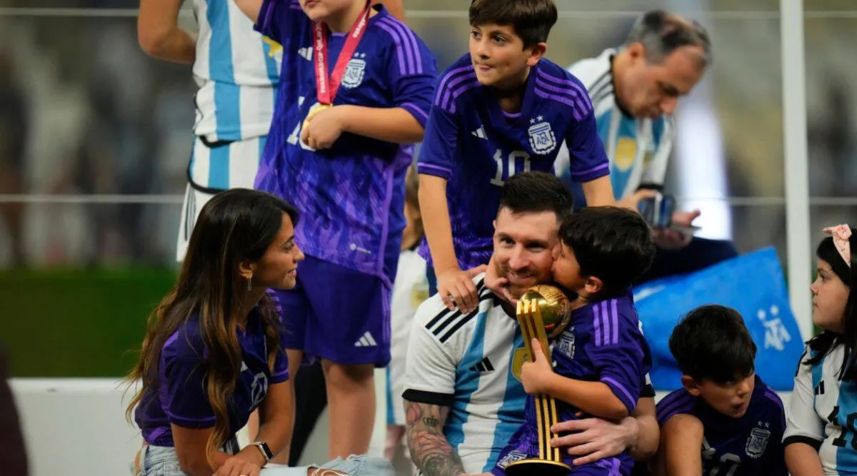 Antonela Roccuzzo and Messi