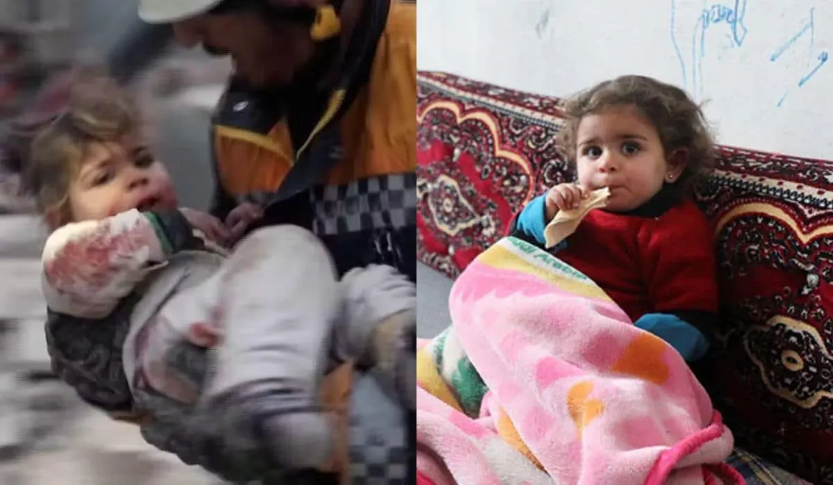 syrian girl survives earthquake